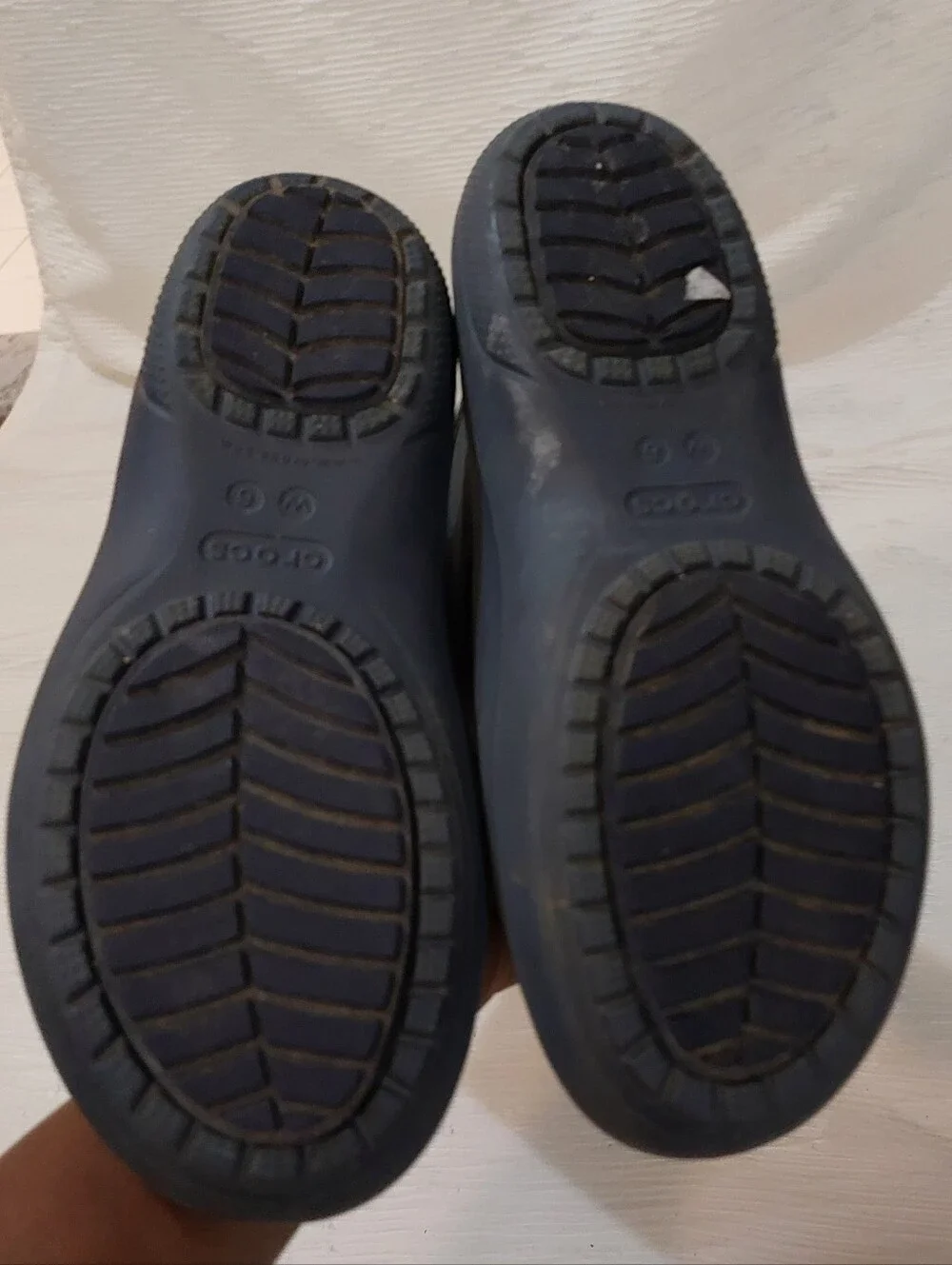 CROCS Women's Black Tall Rain Boots Size 6
